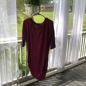 Express sweater dress maroon
